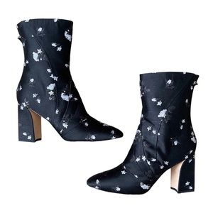 [Zac Posen] NWOB Inez Brocade Floral Block Heel Boot 38.5